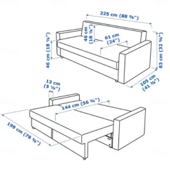 Floral Sofa Bed Cover Futon Cover Solid Color Quilted Slipcovers FRIHETcover LITB PRIME cover