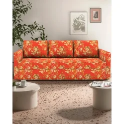 Floral Sofa Bed Cover Futon Cover Solid Color Quilted Slipcovers FRIHETcover LITB PRIME cover