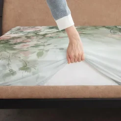 Floral Spring Pattern Fitted Sheet Set Ultra Soft Breathable Silky Bed Sheets Deep Pocket 100% Cotton Bedding Sheets 3 Piece Queen King Size