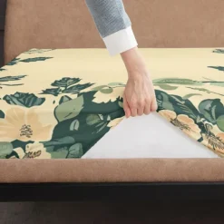 Floral Spring Pattern Fitted Sheet Set Ultra Soft Breathable Silky Bed Sheets Deep Pocket 100% Cotton Bedding Sheets 3 Piece Queen King Size