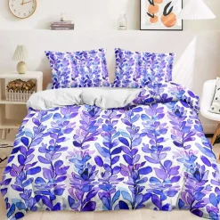 Floral Tropical Series Duvet Cover 3-Piece Set 100% Cotton or Polyester Perfect for Mother's Day Gift Super Soft Skin Friendly Long Lasting