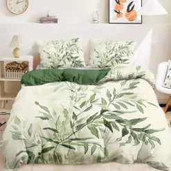 Floral Tropical Series Duvet Cover 3-Piece Set 100% Cotton or Polyester Perfect for Mother's Day Gift Super Soft Skin Friendly Long Lasting