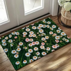 Floral Tulips Doormat Kitchen Mat Floor Mat Non-Slip Area Rug Oil Proof Rug Indoor Outdoor Mat Bedroom Decor Bathroom Mat Entrance Rug