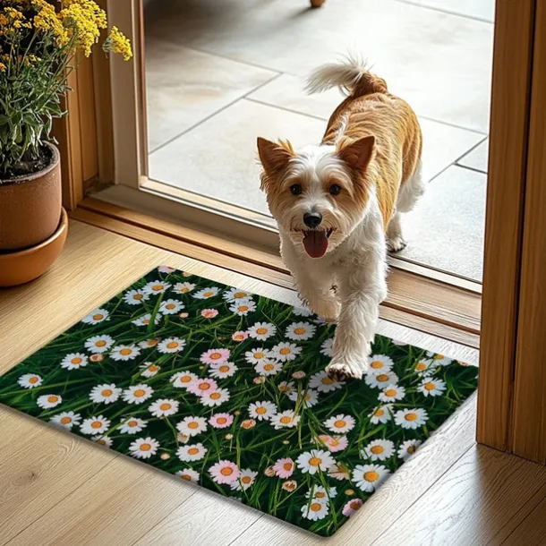 Floral Tulips Doormat Kitchen Mat Floor Mat Non-Slip Area Rug Oil Proof Rug Indoor Outdoor Mat Bedroom Decor Bathroom Mat Entrance Rug