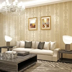 Floral Wallpaper Wall Covering Sticker Film Modern Water Ripple Floral non Woven Home Decor 53*1000cm/20.87''x 393.7''