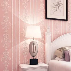 Floral Wallpaper Wall Covering Sticker Film Modern Water Ripple Floral non Woven Home Decor 53*1000cm/20.87''x 393.7''