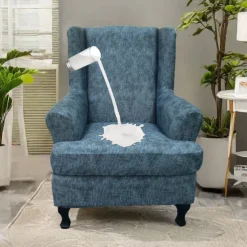 Floral Wingback Chair Cover Stretchy and Durable Slipcover with Elegant Floral Design Perfect for Protecting and Enhancing Your Wingback Chair Ideal for a Stylish and Cozy Living Room Decor