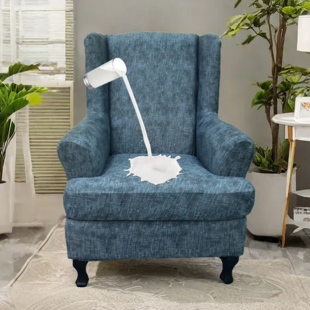 Floral Wingback Chair Cover Stretchy and Durable Slipcover with Elegant Floral Design Perfect for Protecting and Enhancing Your Wingback Chair Ideal for a Stylish and Cozy Living Room Decor