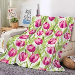 Flower Blanket Soft and Cozy Throw Blanket Featuring Delicate Daisy Design Perfect for Adding Comfort and Charm to Your Bedroom or Living Room Decor