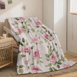 Flower Blanket Soft and Cozy Throw Blanket Featuring Delicate Daisy Design Perfect for Adding Comfort and Charm to Your Bedroom or Living Room Decor