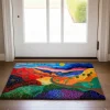 Flower Landscape Doormat Floor Mats Washable Rugs Kitchen Mat Non-Slip Oil Proof Rug Indoor Outdoor Mat Bedroom Decor Bathroom Mat Entrance Rug