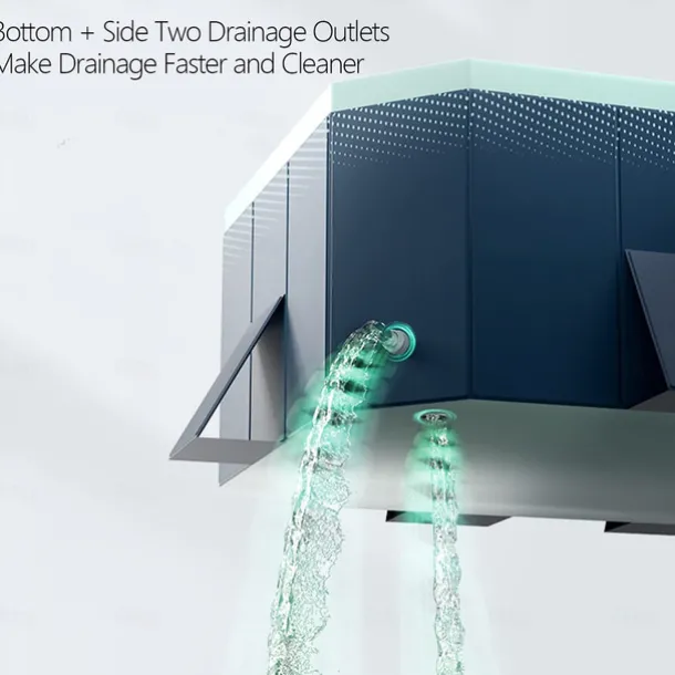 Foldable Inflatable Pool Durable Foldable Inflatable Swimming Pool - Rectangular Shape, PVC Material, Multiple Components - for Family Fun