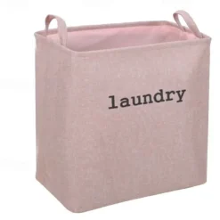 Foldable Laundry Basket for Home, Large Capacity Cotton Linen Clothes Organizer for Bathroom and Laundry Room