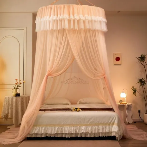 Foldable Princess Bedroom Mosquito Net Elegant and Functional Design Easy to Set Up and Store - Provides Protection from Insects