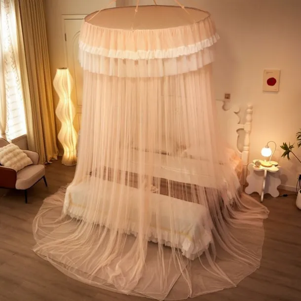 Foldable Princess Bedroom Mosquito Net Elegant and Functional Design Easy to Set Up and Store - Provides Protection from Insects