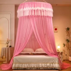Foldable Princess Bedroom Mosquito Net Elegant and Functional Design Easy to Set Up and Store - Provides Protection from Insects