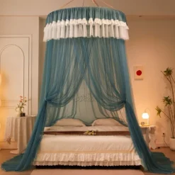 Foldable Princess Bedroom Mosquito Net Elegant and Functional Design Easy to Set Up and Store - Provides Protection from Insects