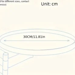 Foldable Telescopic Tray Table with Floating Shelves - Adjustable Height, Portable Compact Design for Bedside, Side, or Floor Use, Durable Steel Frame & Wooden Top, Space-Saving Storage Solution, Mini