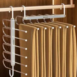 Folding Pant Rack Telescopic Multi-functional Pant Hanger Home Hanging Pant Special Pant Clip Wardrobe Storage Artifac