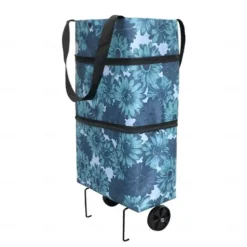 Folding Shopping Pull Cart Trolley Bag With Wheels Foldable Shopping Bags Reusable Grocery Bags Food Organizer Vegetables Bag