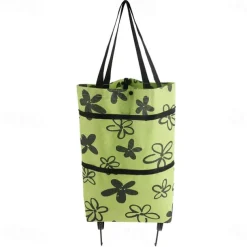 Folding Shopping Pull Cart Trolley Bag With Wheels Foldable Shopping Bags Reusable Grocery Bags Food Organizer Vegetables Bag