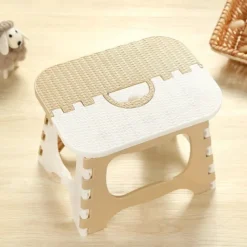 Folding Step Stool - 7.8 inch Height Foldable Stool For Kids & Adults, Kitchen Garden Bathroom Collapsible Stepping Stool
