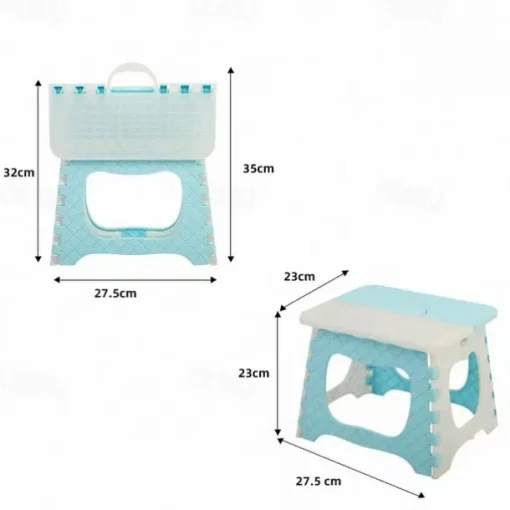 Folding Step Stool - 7.8 inch Height Foldable Stool For Kids & Adults, Kitchen Garden Bathroom Collapsible Stepping Stool