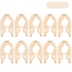Folding Travel Clothes Hanger - Portable and Multi-Functional for Trips, Business Travel, with Clips for Versatile Use