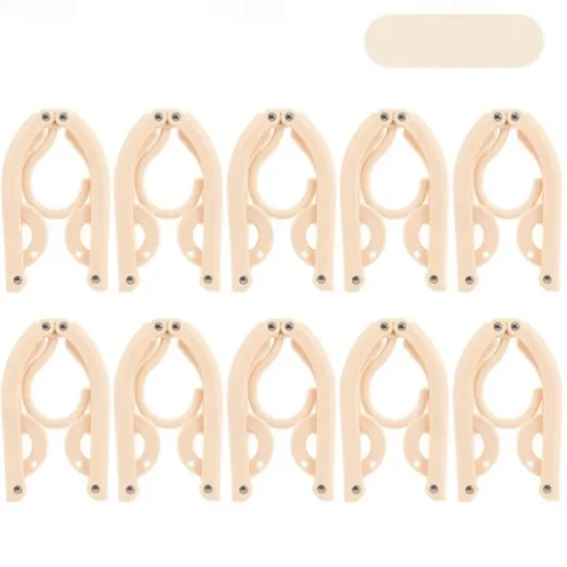 Folding Travel Clothes Hanger - Portable and Multi-Functional for Trips, Business Travel, with Clips for Versatile Use