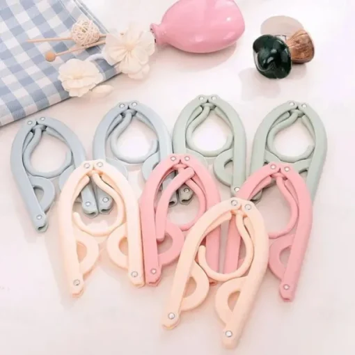 Folding Travel Clothes Hanger - Portable and Multi-Functional for Trips, Business Travel, with Clips for Versatile Use