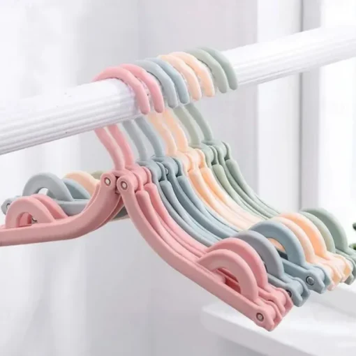 Folding Travel Clothes Hanger - Portable and Multi-Functional for Trips, Business Travel, with Clips for Versatile Use
