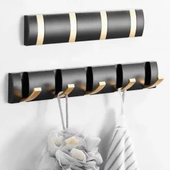 Folding Wall Hanger Hook, Multi-Purpose Hooks Bathroom Coat Towel Holder, Door Back Key Cloth Hook, Wall Mounted Bathroom Organizer Holder, Heavy Duty Coat Wall Hooks