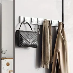 Folding Wall Hanger Hook, Multi-Purpose Hooks Bathroom Coat Towel Holder, Door Back Key Cloth Hook, Wall Mounted Bathroom Organizer Holder, Heavy Duty Coat Wall Hooks