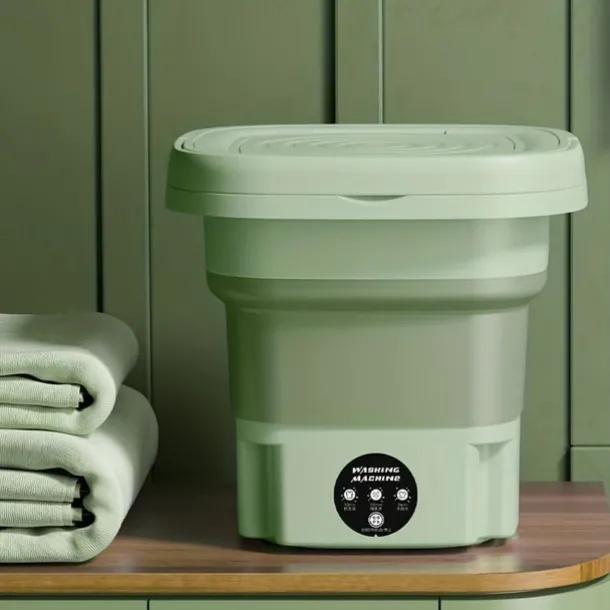 Folding Washing Machine, Mini Portable Washing Machine, Suitable For Camping, RV, Travel, Underwear Bra Socks Washing Machine, Suitable For Home Use, 8L Large Capacity US plug