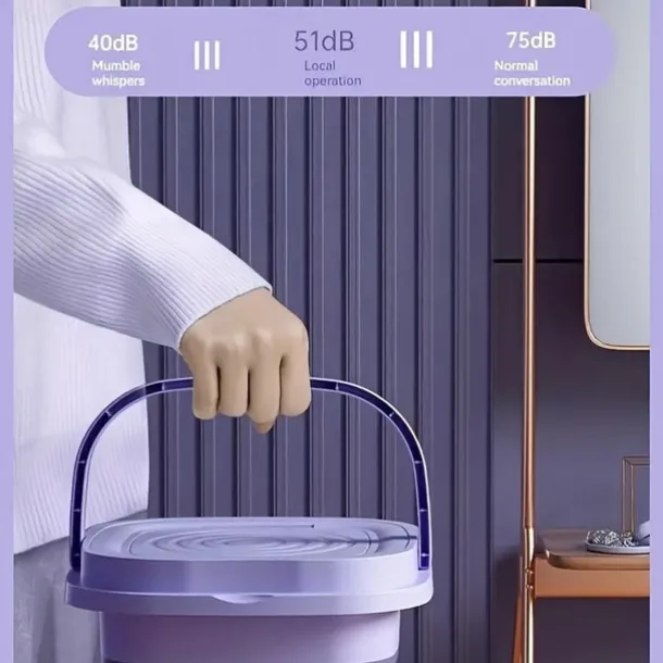 Folding Washing Machine, Mini Portable Washing Machine, Suitable For Camping, RV, Travel, Underwear Bra Socks Washing Machine, Suitable For Home Use, 8L Large Capacity US plug