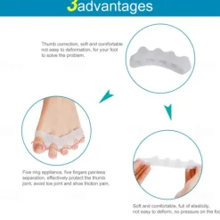Foot Health Care Products, 1 Pack, Toe Separators To Correct Bunions And Restore Toes To Their Original Shape Bunion Corrector For Women Men Toe Spacers Toe Straightener Toe Stretcher Big Toe Correctors Toe Separator