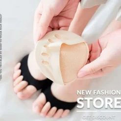 Forefoot Pads Honeycomb Fabric,High Heels Invisible Socks Forefoot Protector Forefoot Pad Toe Protector High Heels Toe Inserts Shoe Inserts