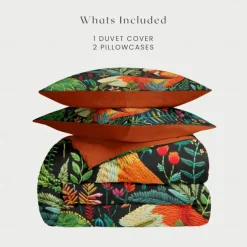 Forest Animal Duvet Cover Set - Includes Duvet Cover and Pillowcases - Nature-Inspired Design with Woodland Creatures - Soft and Comfortable Fabric - Perfect for Cozy Bedroom Decor