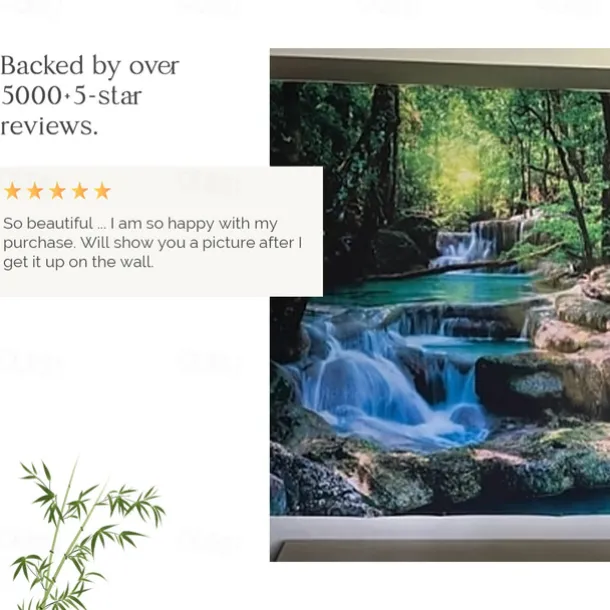 Forest Cascade Landscape Hanging Tapestry Wall Art Large Tapestry Mural Decor Photograph Backdrop Blanket Curtain Home Bedroom Living Room Decoration