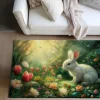 Forest Easter Bunny Area Rug Kitchen Mat Non-Slip Oil Proof Floor Mat Livingroom Rug Indoor Outdoor Mat Bedroom Decor Bathroom Mat Entrance Rug Door Mat