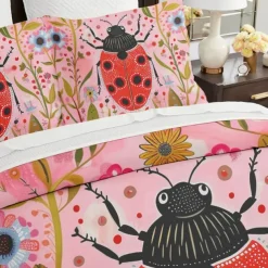 Forest Fairy Tales Duvet Cover Set Cotton Tropical Plants Pattern Set Soft 3-Piece Luxury Bedding Set Home Decor Gift Twin Full King Queen Size Duvet Cover