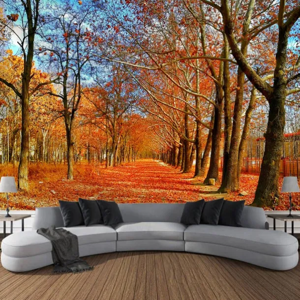 Forest Sunshine Landscape Hanging Tapestry Wall Art Large Tapestry Mural Decor Photograph Backdrop Blanket Curtain Home Bedroom Living Room Decoration