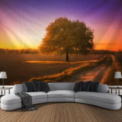 Forest Sunshine Landscape Hanging Tapestry Wall Art Large Tapestry Mural Decor Photograph Backdrop Blanket Curtain Home Bedroom Living Room Decoration