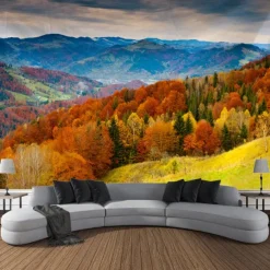 Forest Sunshine Landscape Hanging Tapestry Wall Art Large Tapestry Mural Decor Photograph Backdrop Blanket Curtain Home Bedroom Living Room Decoration