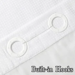 Forest Waffle-Weave Textured Shower Curtain Set with Snap-in Liner and Sheer Window Water-Repellent Polyester, Grommet Top, 120GSM Hotel Quality Spa Style Bathroom Partition No Hooks Required