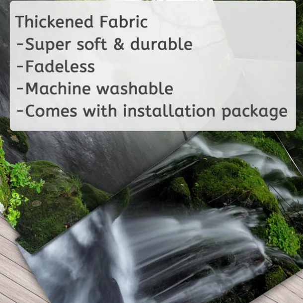 Forest Waterfall Landscape Hanging Tapestry Wall Art Large Tapestry Mural Decor Photograph Backdrop Blanket Curtain Home Bedroom Living Room Decoration