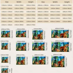 Forest Wildlife Tiger Hanging Tapestry Wall Art Large Tapestry Mural Decor Photograph Backdrop Blanket Curtain Home Bedroom Living Room Decoration