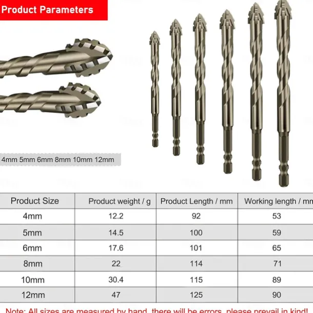 Four Blade Serrated Eccentric Drill,New Four-Flute Sawtooth Eccentric Drill Bit Set,Quickpierce High-Performance Titanium-Coated Drill and Tap Set for Concrete Metal Brick Wood