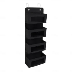 Four Grid Non-woven FabricPVC Wardrobe Hanging Storage Hanging Bag Door Storage Hanging Wall Mobile Phone Storage Bag Hanging Crib Underwear Hanging Storage Bag
