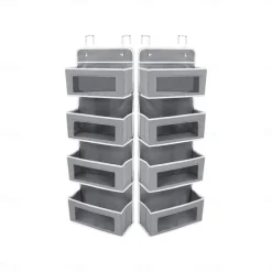 Four Grid Non-woven FabricPVC Wardrobe Hanging Storage Hanging Bag Door Storage Hanging Wall Mobile Phone Storage Bag Hanging Crib Underwear Hanging Storage Bag